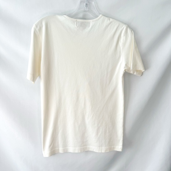 Saks Fifth Avenue Women’s Cream Size Small T Shirt Capsule Wardrobe Soft Career - Picture 2 of 3